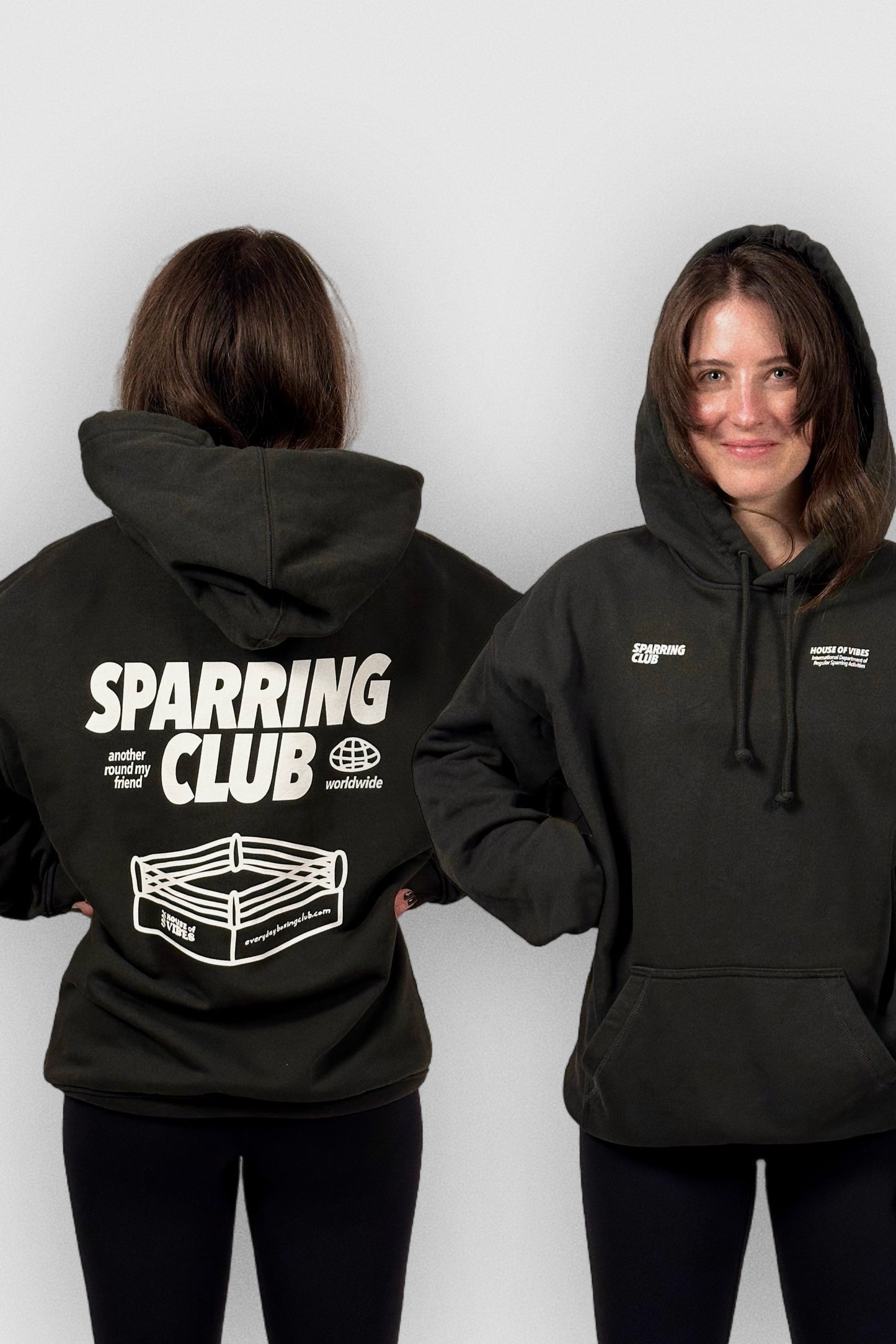 Sparring Club Schwerer Oversized Schwarzer Boxing Hoodie