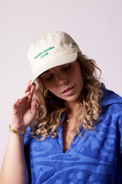 Naked Sauna Club Cap "Come as you are" Organic Beige Dad Hat - House of Vibes