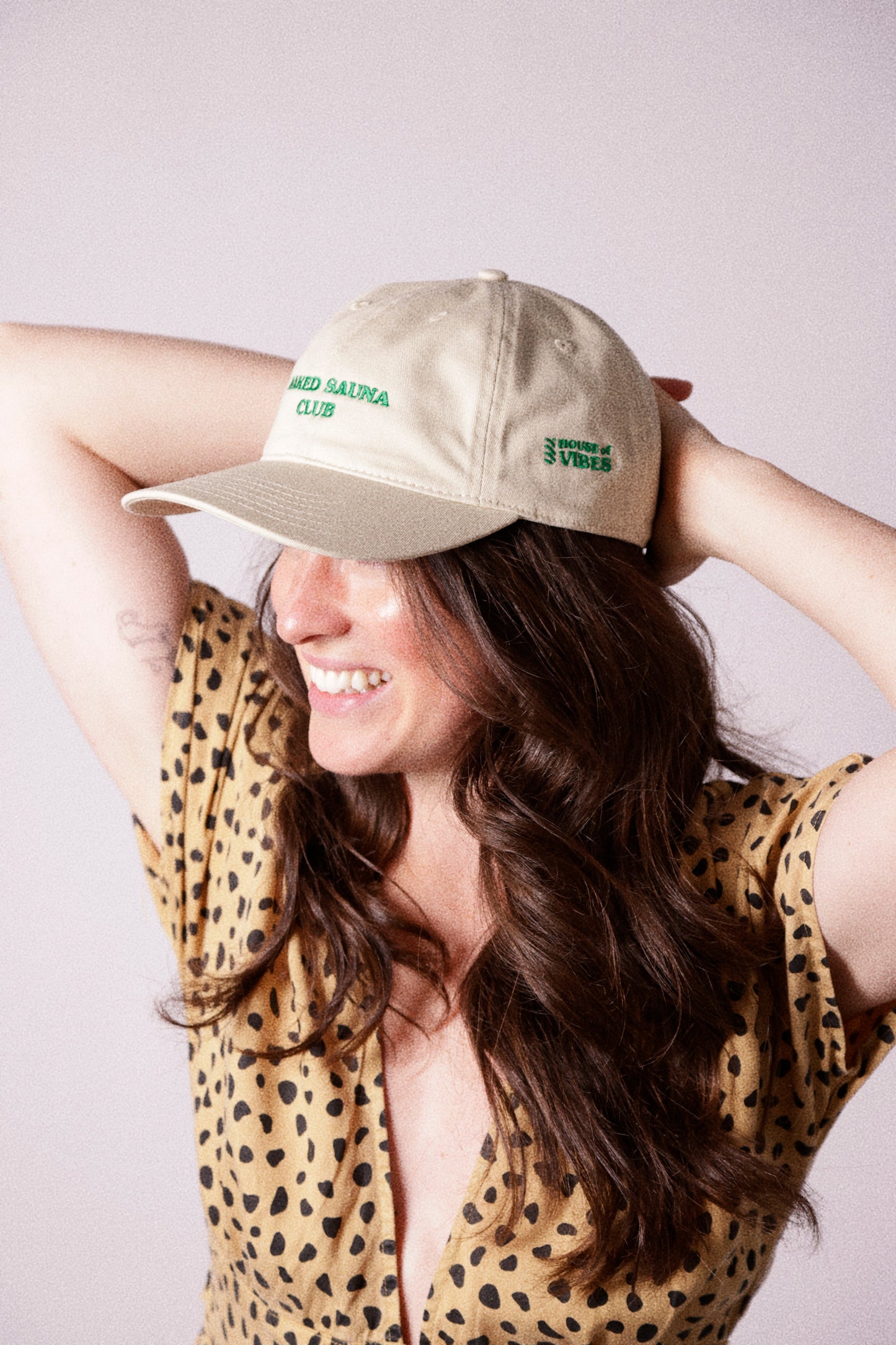 Naked Sauna Club Cap "Come as you are" Organic Beige Dad Hat - House of Vibes