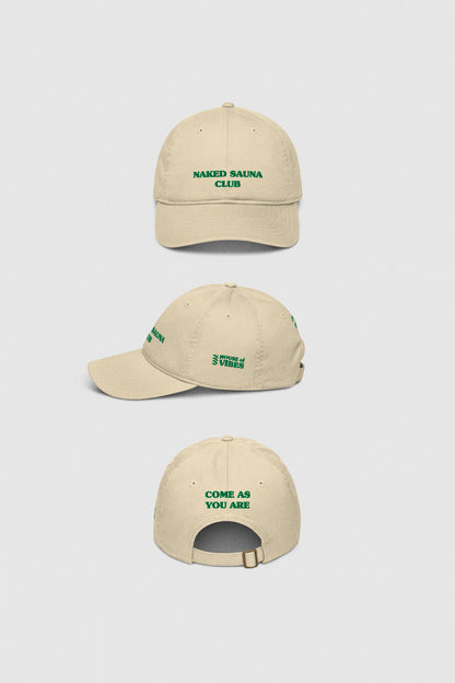 Naked Sauna Club Cap "Come as you are" Organic Dad Hat House of Vibes