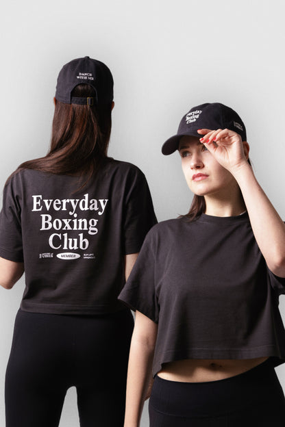 Everyday Boxing Club Crop Top Oversized Organic Black House of Vibes