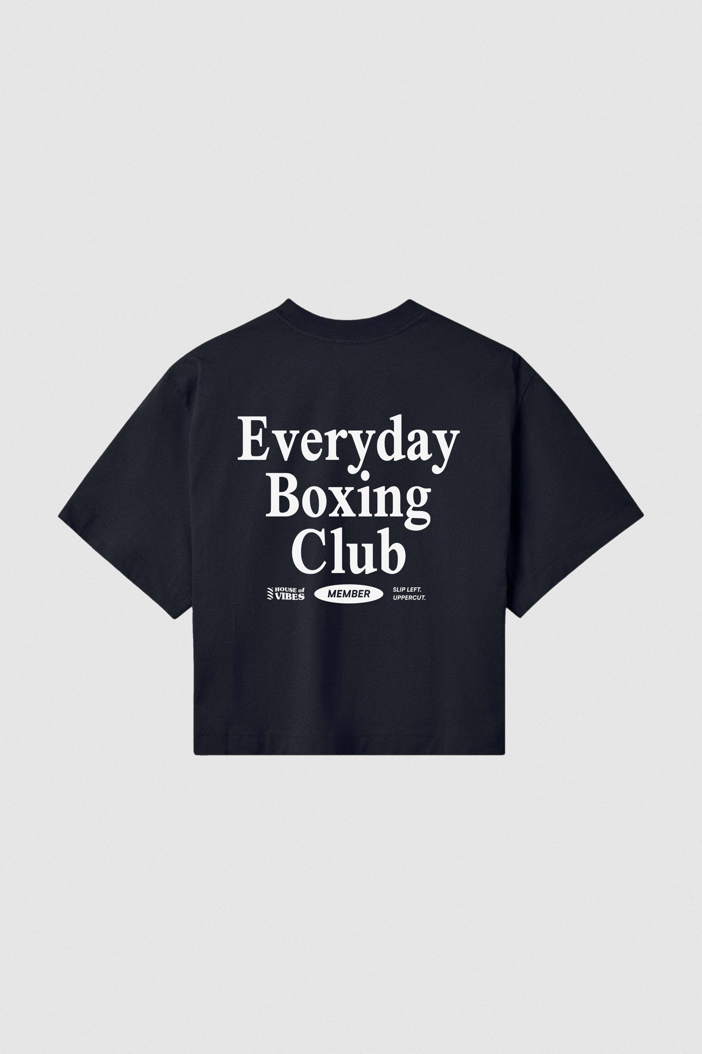 Everyday Boxing Club Crop Top Oversized Organic Black House of Vibes