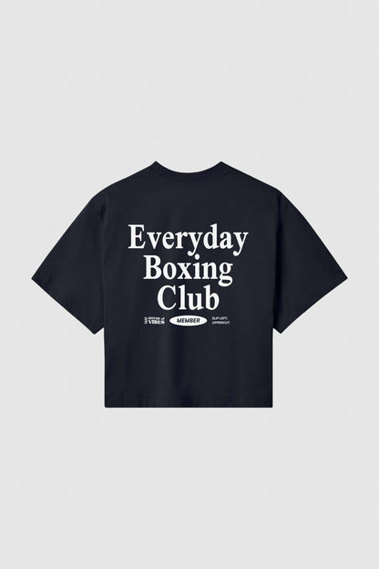 Everyday Boxing Club Crop Top Oversized Organic Black House of Vibes