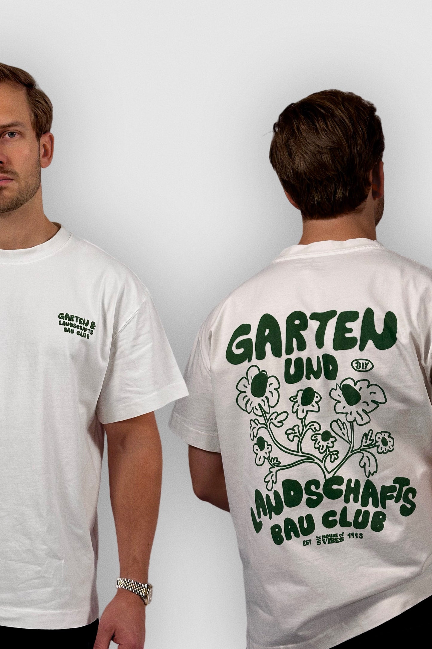 Garten und Landschaftsbau Club Oversized Schweres T-Shirt aus Bio-Baumwolle für Männer